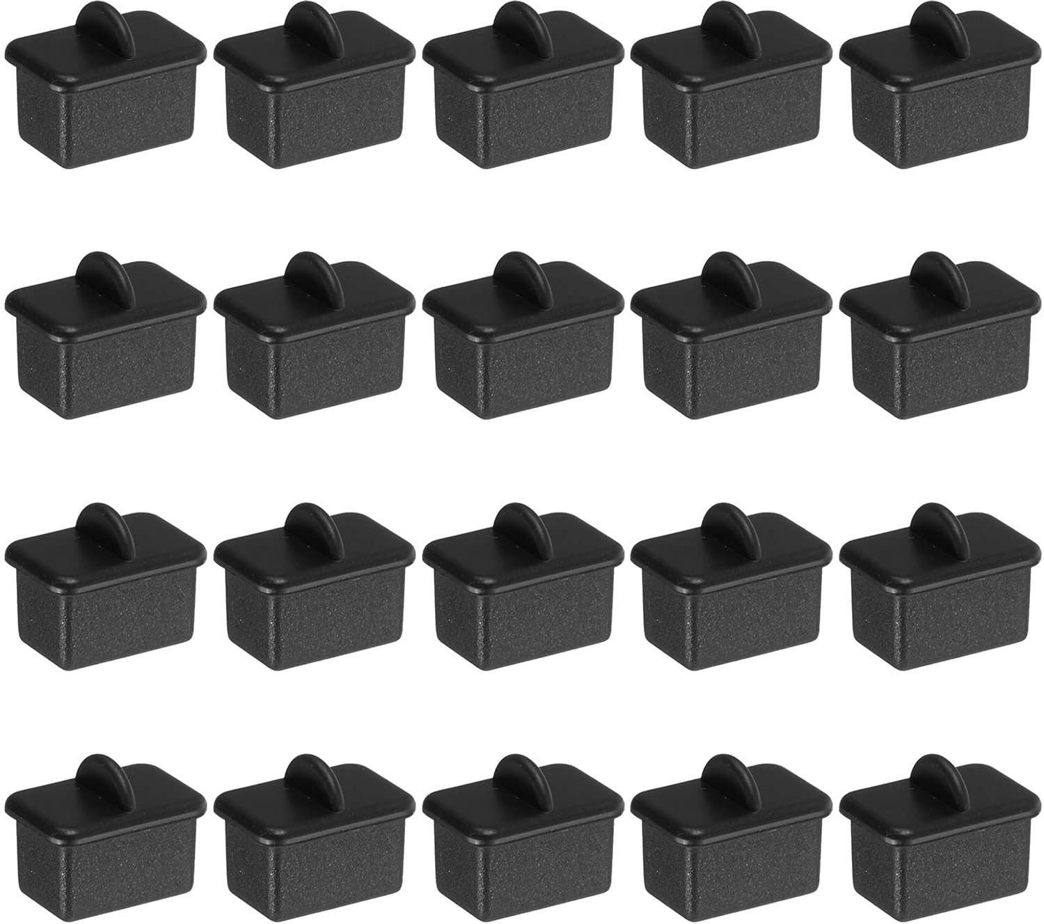 SFP-Stofdoppen - Zwarte Siliconen Bescherming voor Netwerkapparatuur