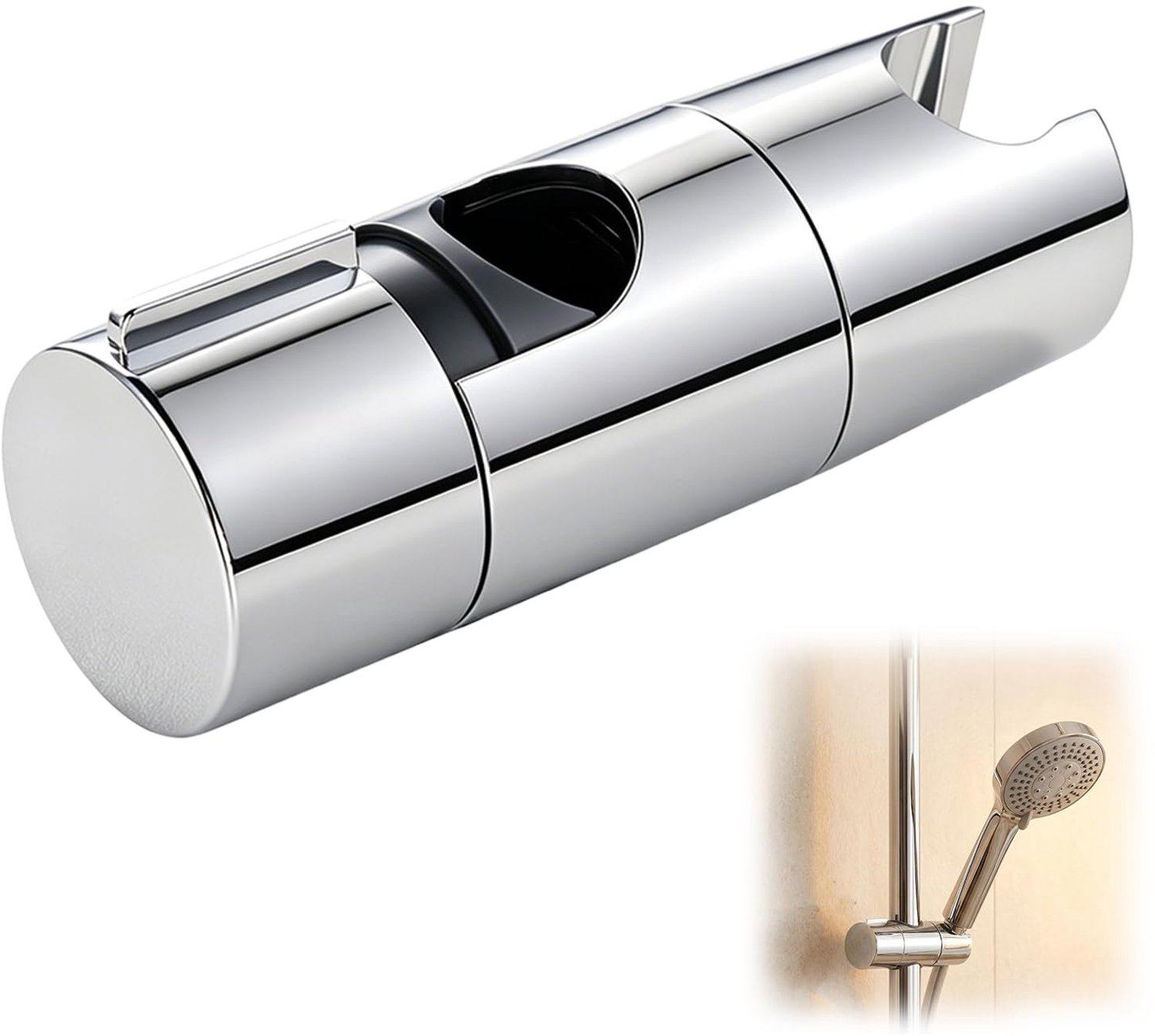 Draaibare Douchekophouder voor Schuifstang 19-25 mm
