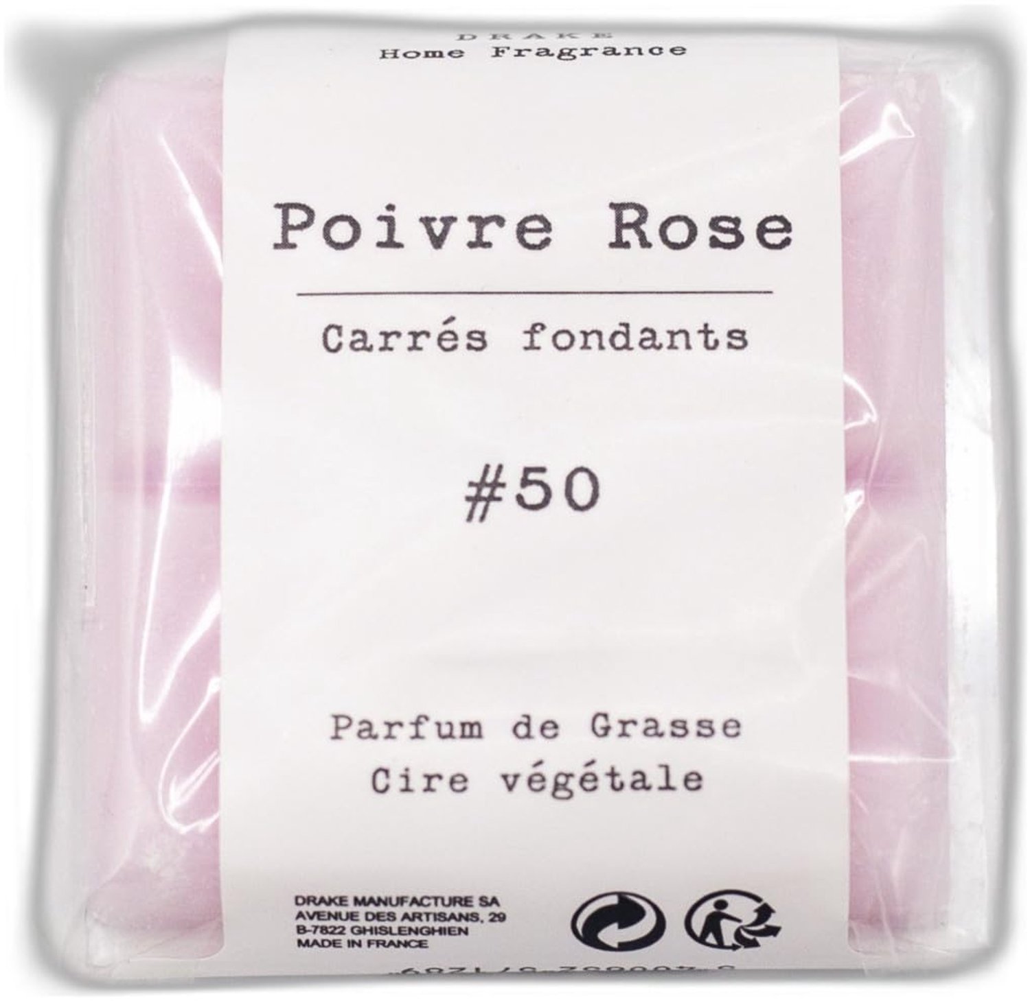 Geurige Fondant Tablet Pink Pepper - 4 Vierkante Stukken