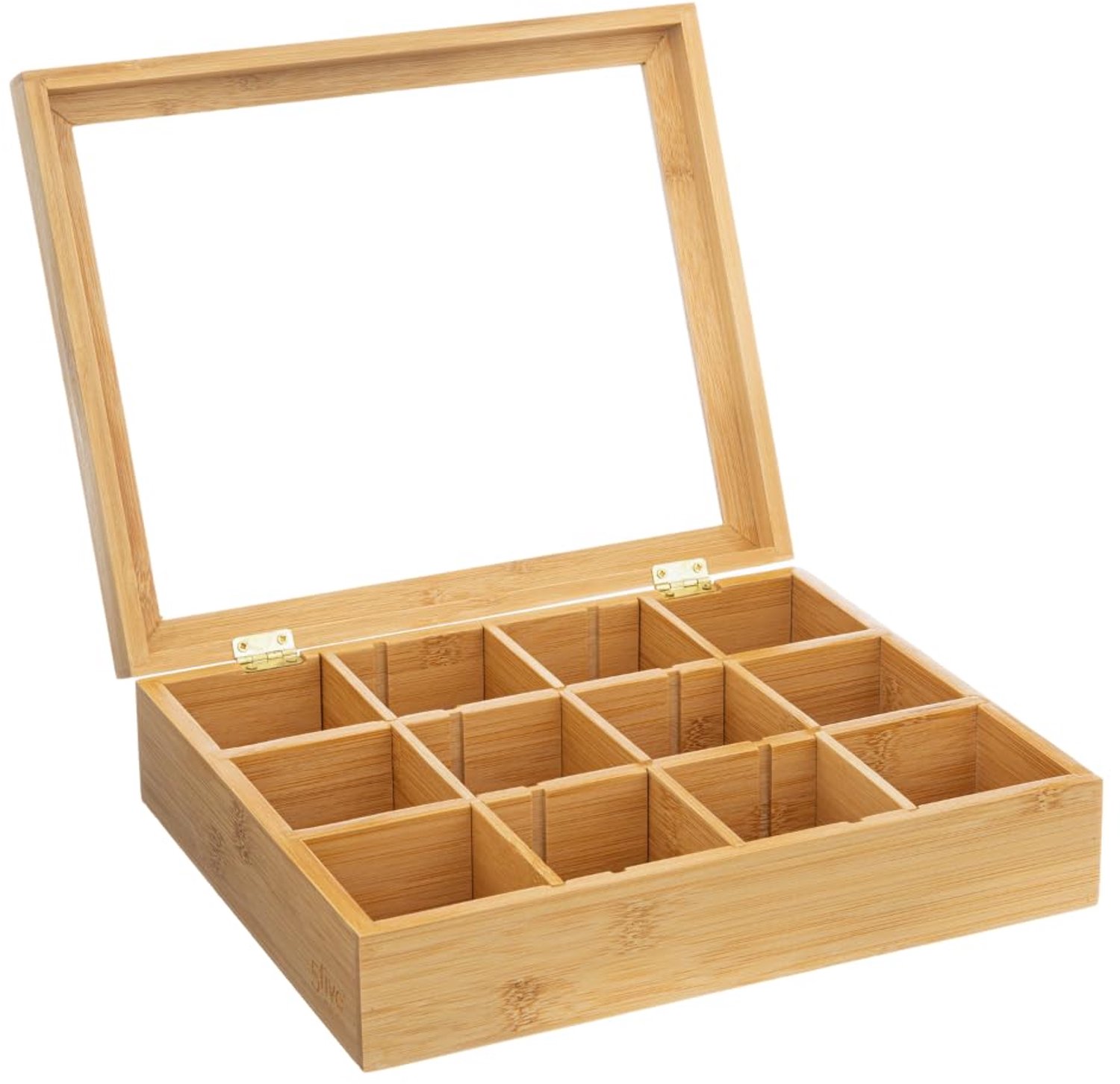 Houten Theedoos met 12 Compartimenten