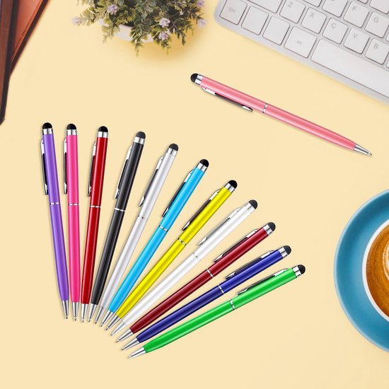 Tabletpen voor touchscreen - Capacitatieve Styluspen - Universele Tabletpen - Geschikt voor iPad/iPhone - Lichtgewicht 6 g - Verwisselbare vulling — afbeelding 2