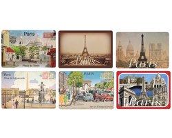 Cartexpo Placemats Vintage Capital France - Set van 6