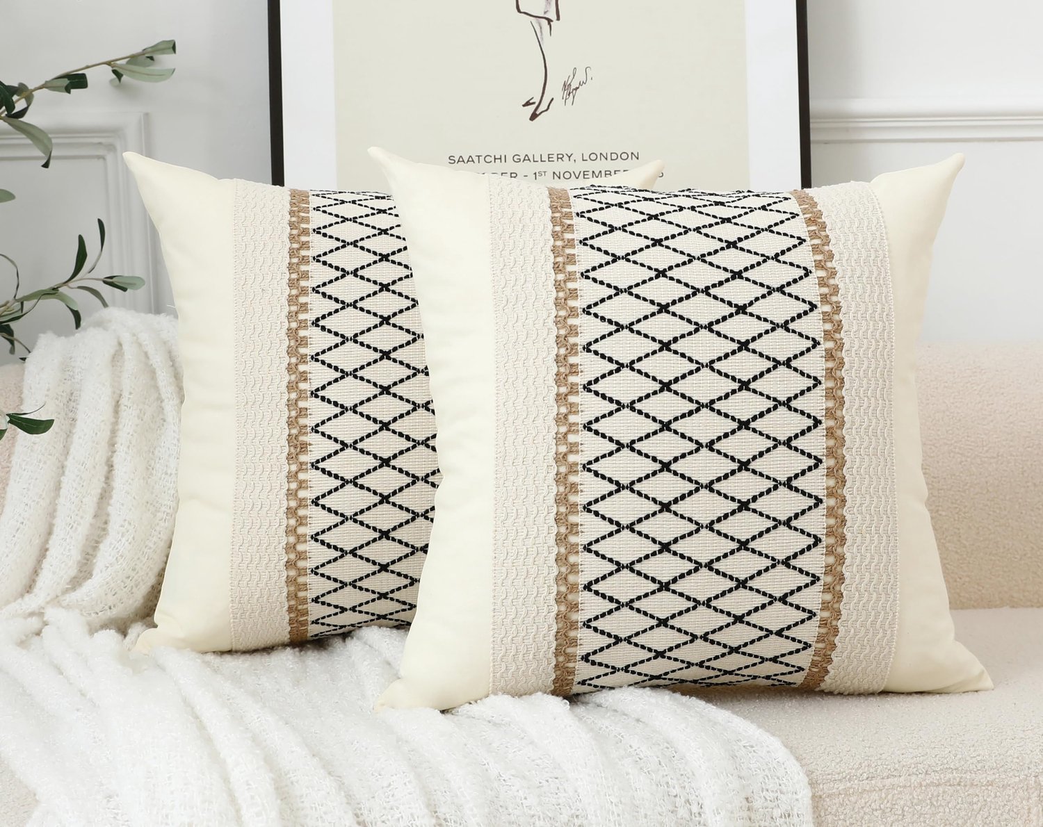 Boho Kussenset voor Thuisdecoratie, 50 x 50 cm