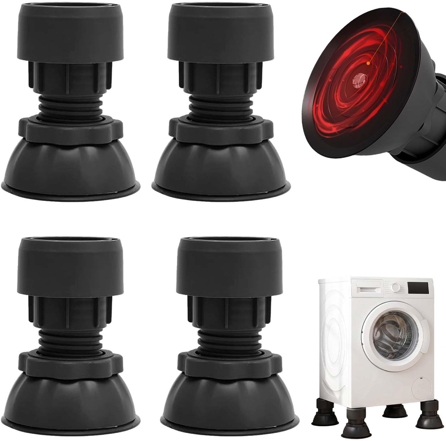 4 Stuks Trillingsdempers voor Wasmachines