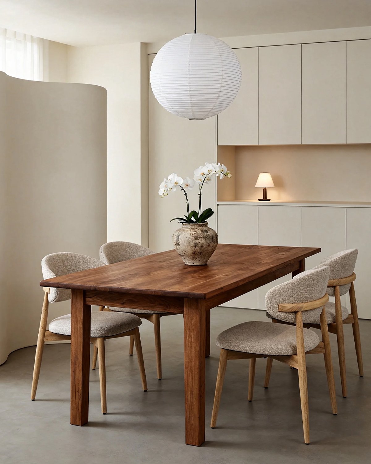 Wishdor Eetkamerstoelen set van 2 - Stoffen bekleding en rugsteun - Zitting met schuimvulling - Verstelbare voetglijders - Voor eetkamer woonkamer en thuiskantoor - Hout - Naturel en gebroken wit - 54 x 54,5 x 82 cm Natuurkleur / gebroken wit