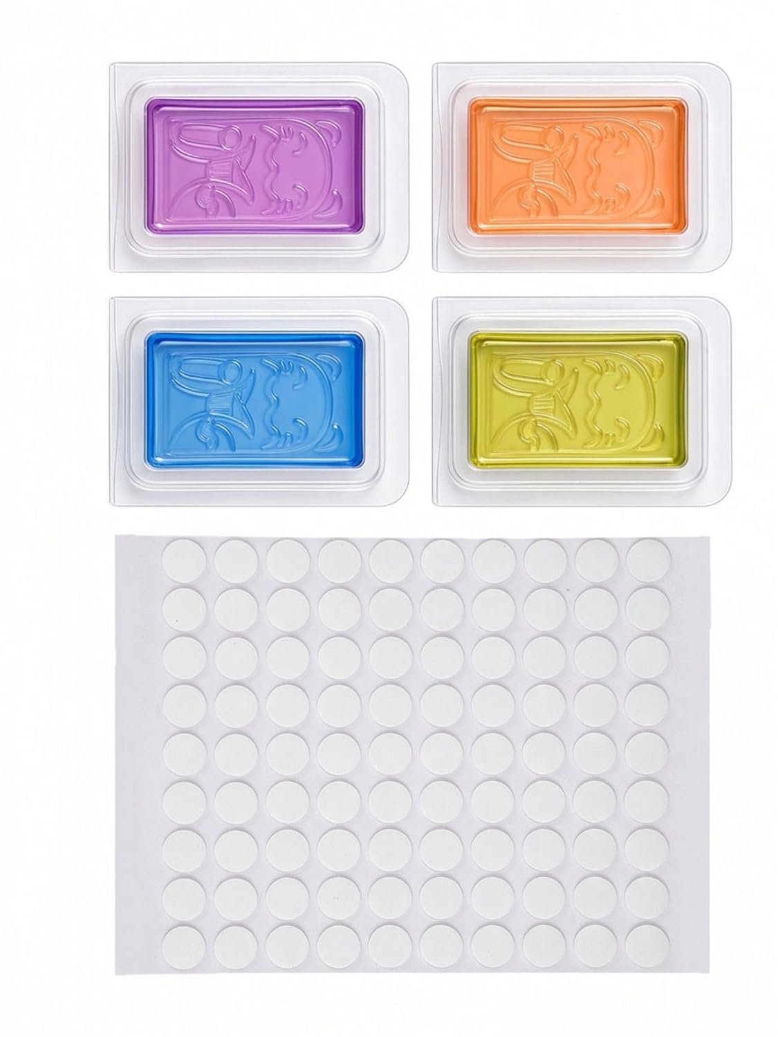 Set van 4 Zelfklevende Luchtverfrissers voor Afvalbakken
