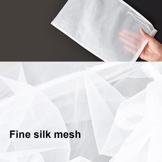 Nylon Notenmelkzak - Fijnmazige Zeefdoek voor Sap en Melk — afbeelding 4