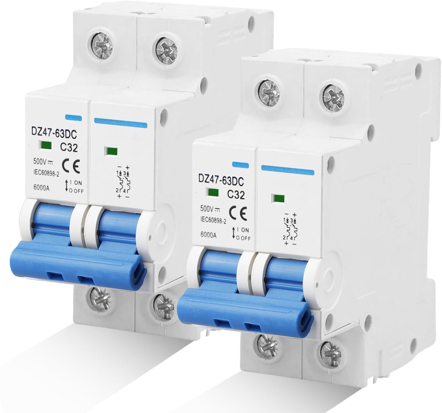 2 Stuks DC Uitschakelschakelaar voor Zonne-energiesystemen