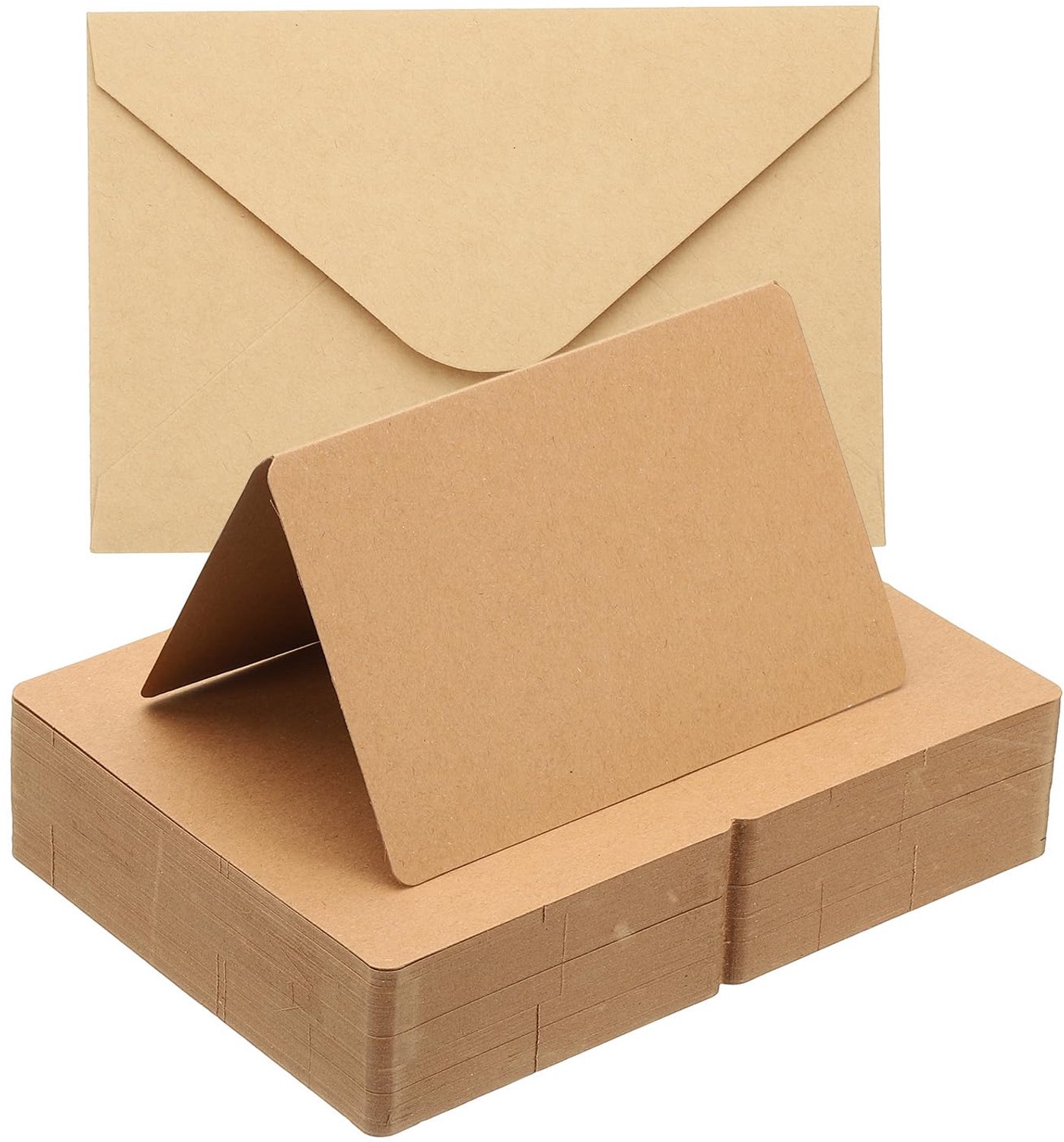 Set van 100 Witte Kaarten en Enveloppen - Voor Uitnodigingen en DIY Projecten