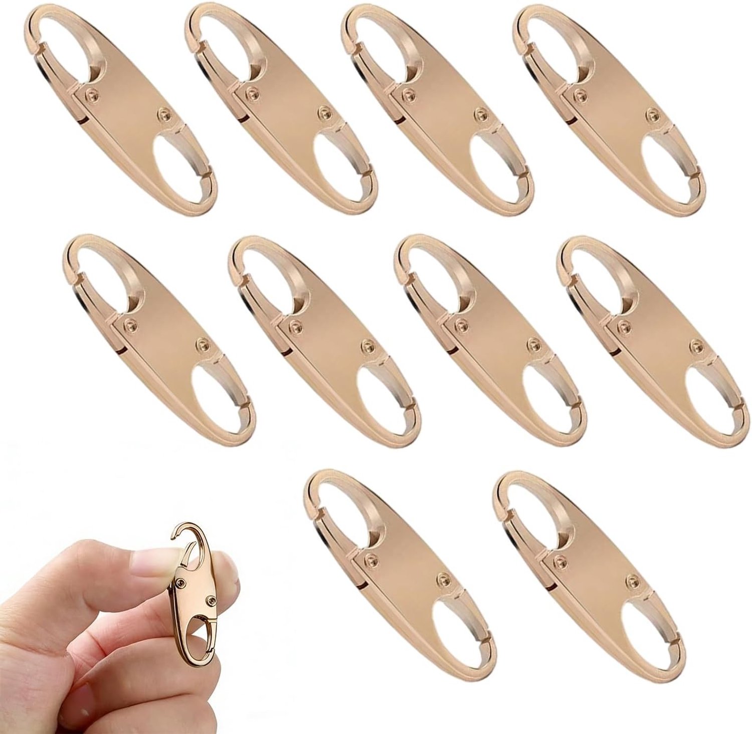 Diefstalbeveiliging Ritssluitingsclip - 10 Stuks Anti-Diefstalsluitingen voor Rugzakken, Bagage en Handtassen, Praktische Reisaccessoires voor Veiligheid en Bescherming