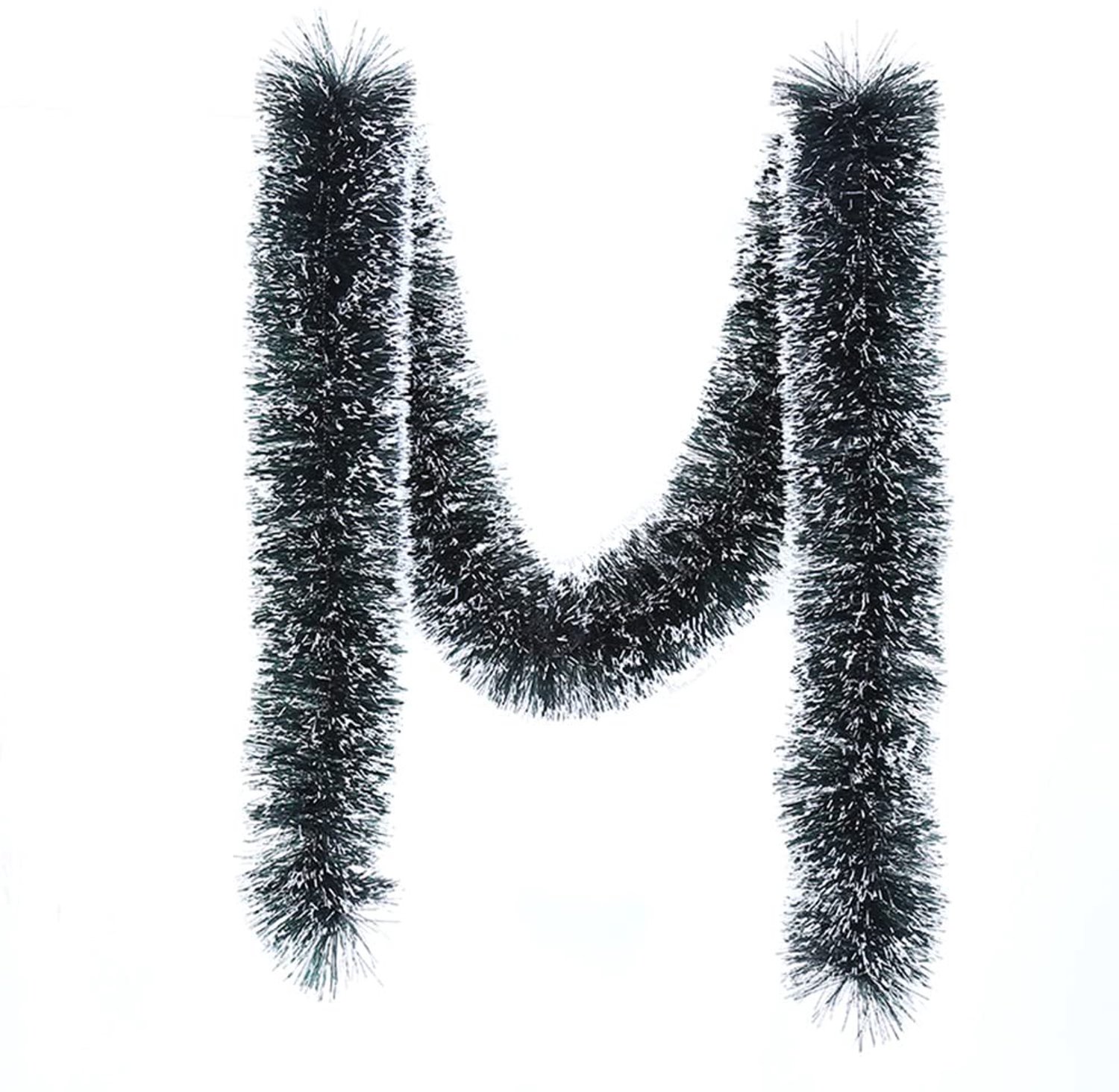 Kunstkerstslinger - Decoratieve slinger - 2 meter - Donkergroen - Kerstdecoratie - Geschikt voor binnen en buiten - Feestelijke uitstraling