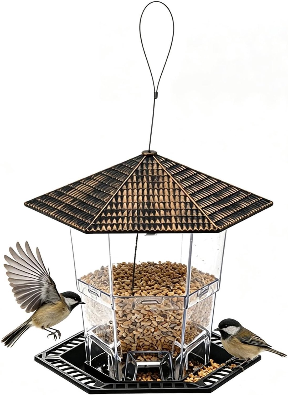 Vogelvoederhuisje voor buiten, hangend, voederhuisje voor wilde vogels