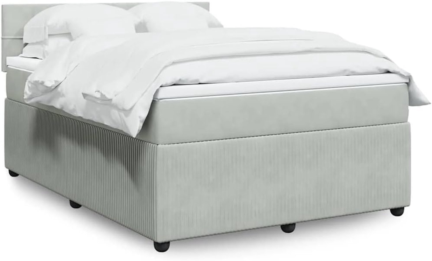 Pocketvering Boxspring Lichtgrijs 140x190 cm