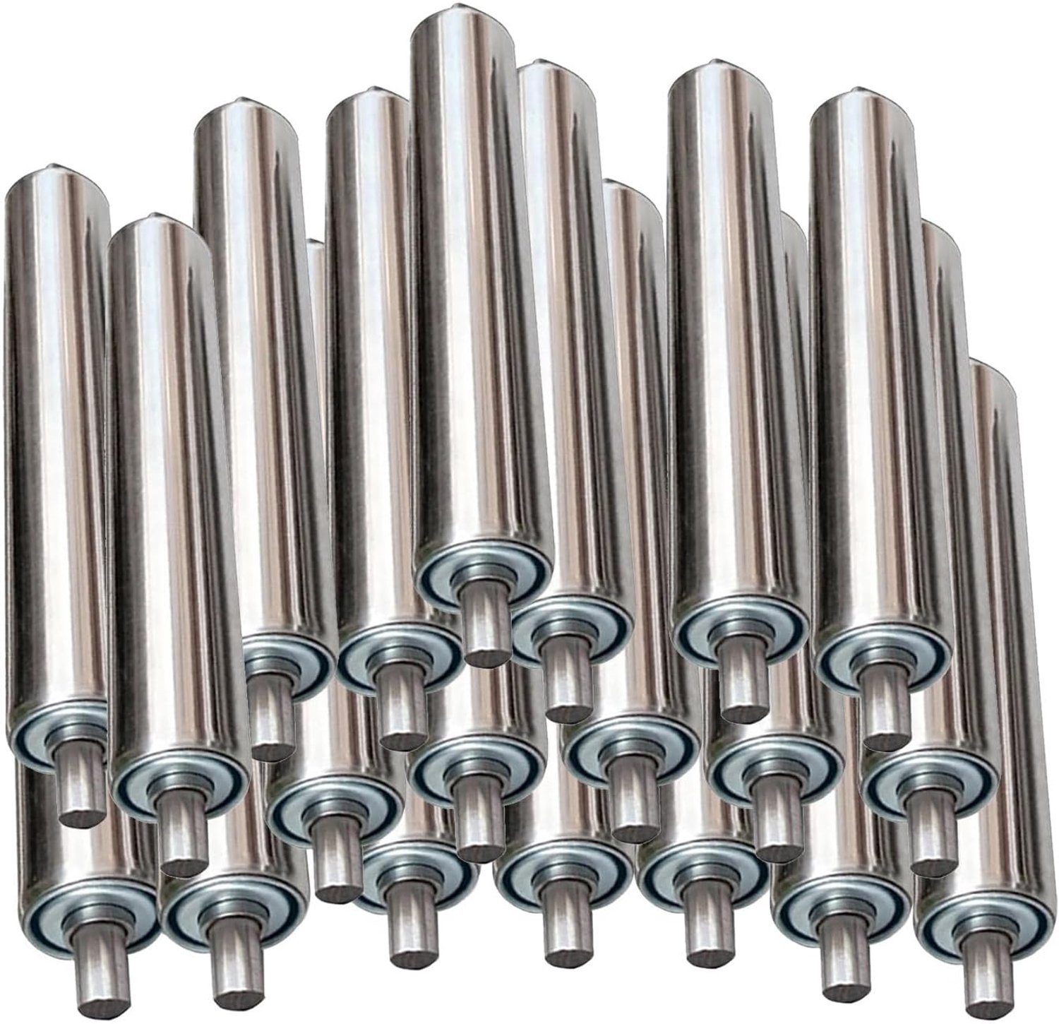 Rollen - 20 stuks vervangende onderdelen voor doe-het-zelf houtbewerking en industrieel gebruik 30-50 cm lengte 25 mm diameter zwaar belast