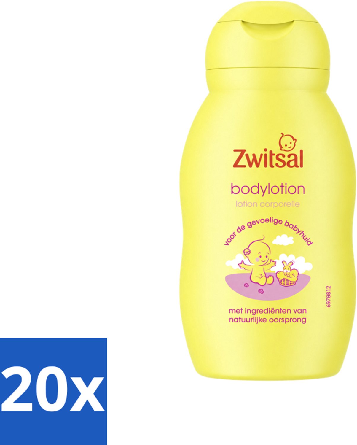 20 x Zwitsal - Verzorgende Bodylotion - Gevoelige Babyhuid - 75 ml - Voordeelverpakking - 20 stuks