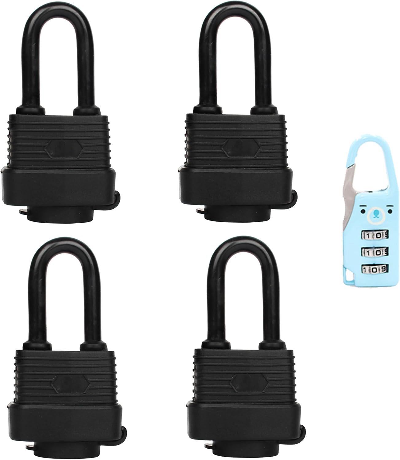 4x Weerbestendig Hangslot 40mm met Sleutel - Merkloos