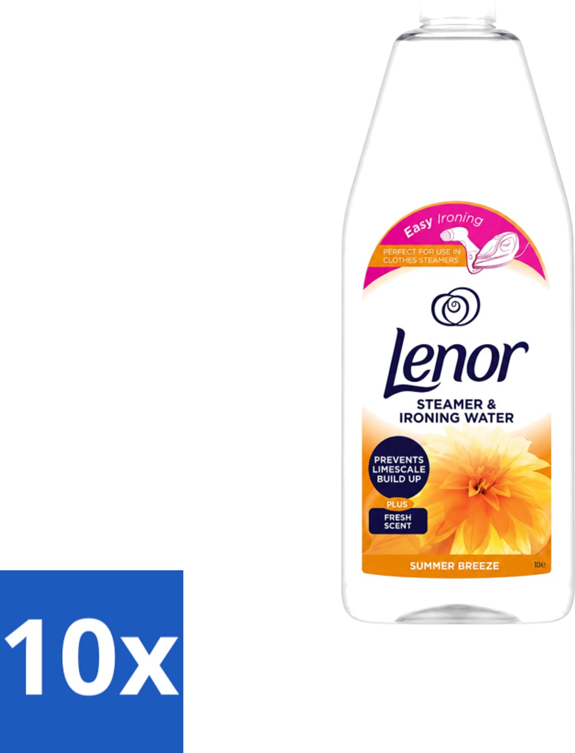 10 x Lenor - Strijkwater - Summer Breeze - Textielverfrisser - 1000 ml - Voordeelverpakking - 10 stuks