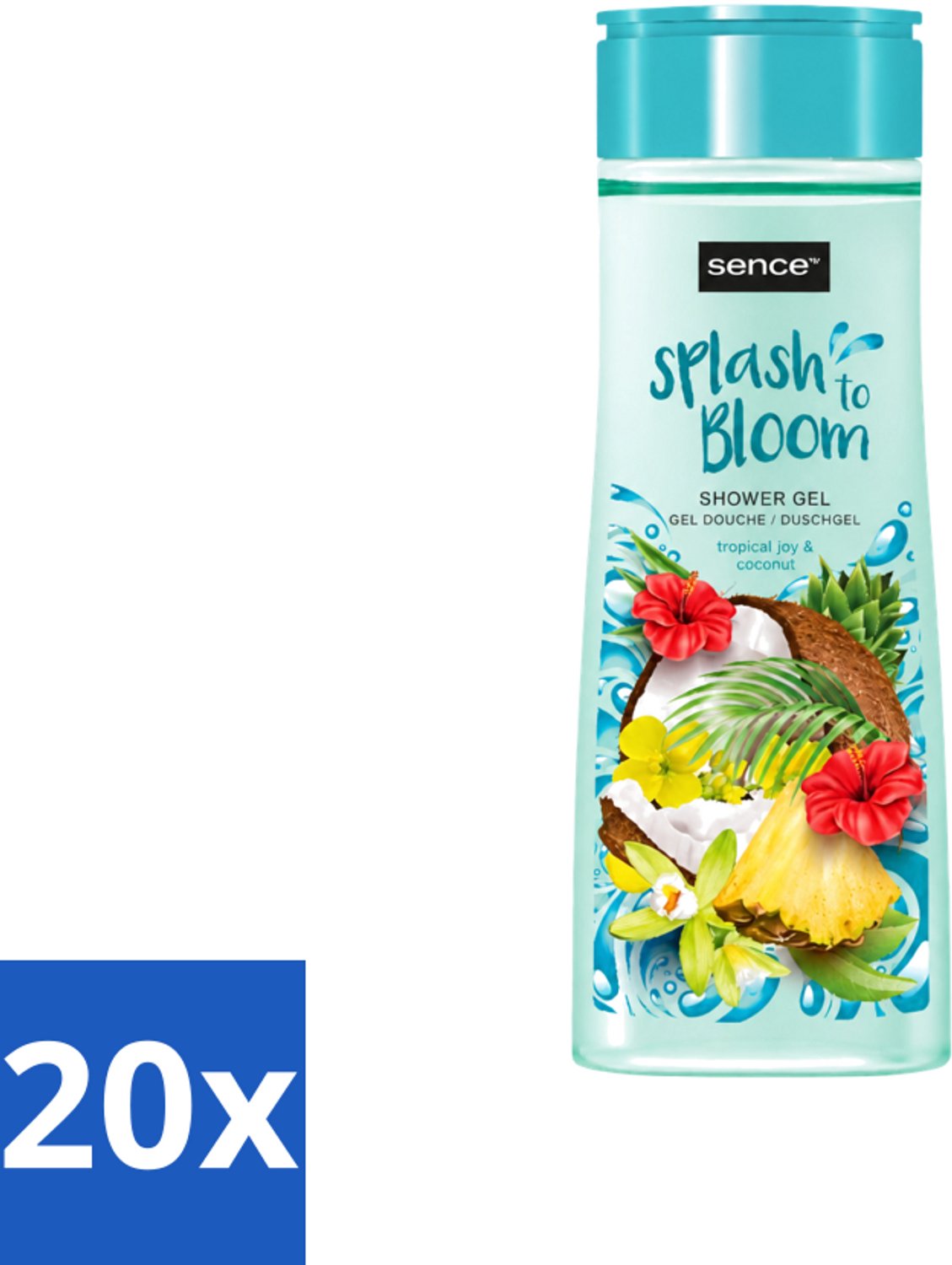 20 x Sence - Tropical Joy & Coconut - Douchegel - Exotisch - 300 ml - Voordeelverpakking - 20 stuks