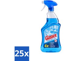 25 x Glassex - Glas & Multi Schoonmaak Spray - Voor Stralend Glas & Vlekken - 750 ml - Voordeelverpakking - 25 stuks