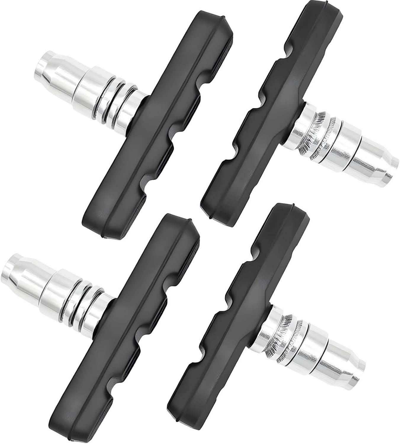 Remblokken voor Fiets, V-rem, 70 mm, 4 stuks Rubber, Duurzaam, Met Installatiegereedschap, Rem Zonder Lawaai, Voor Mountainbike En Stad