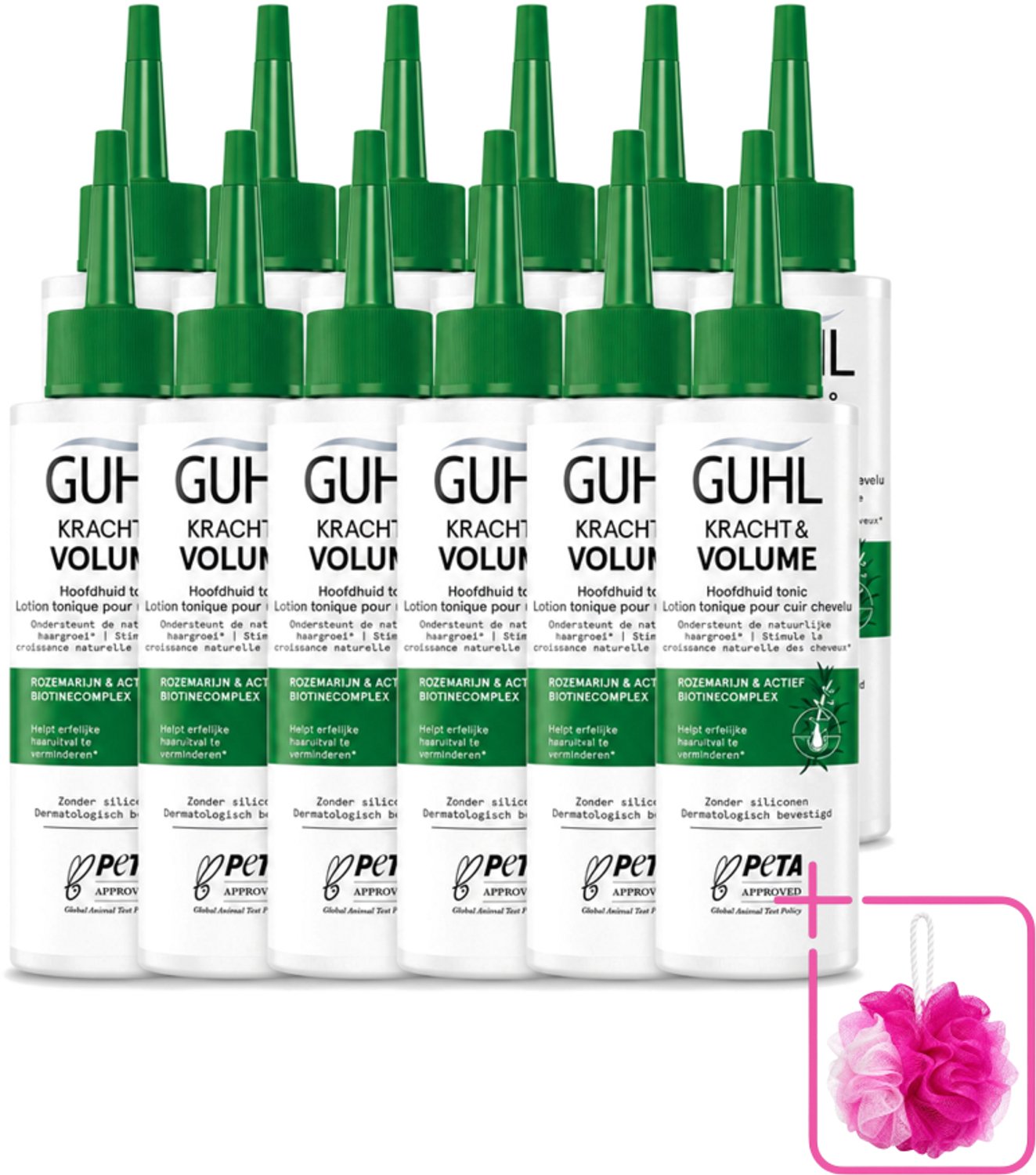12 x Guhl – Scalp Tonic – Kracht & Volume – 125 ml - Bulkverpakking - Haaruitval - Douchemop - Haargroei