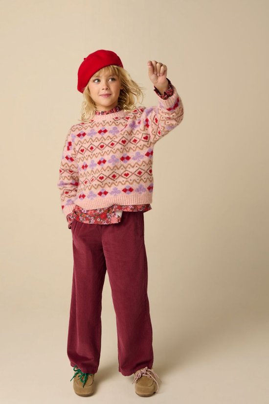 Donkerrode Corduroy Broek