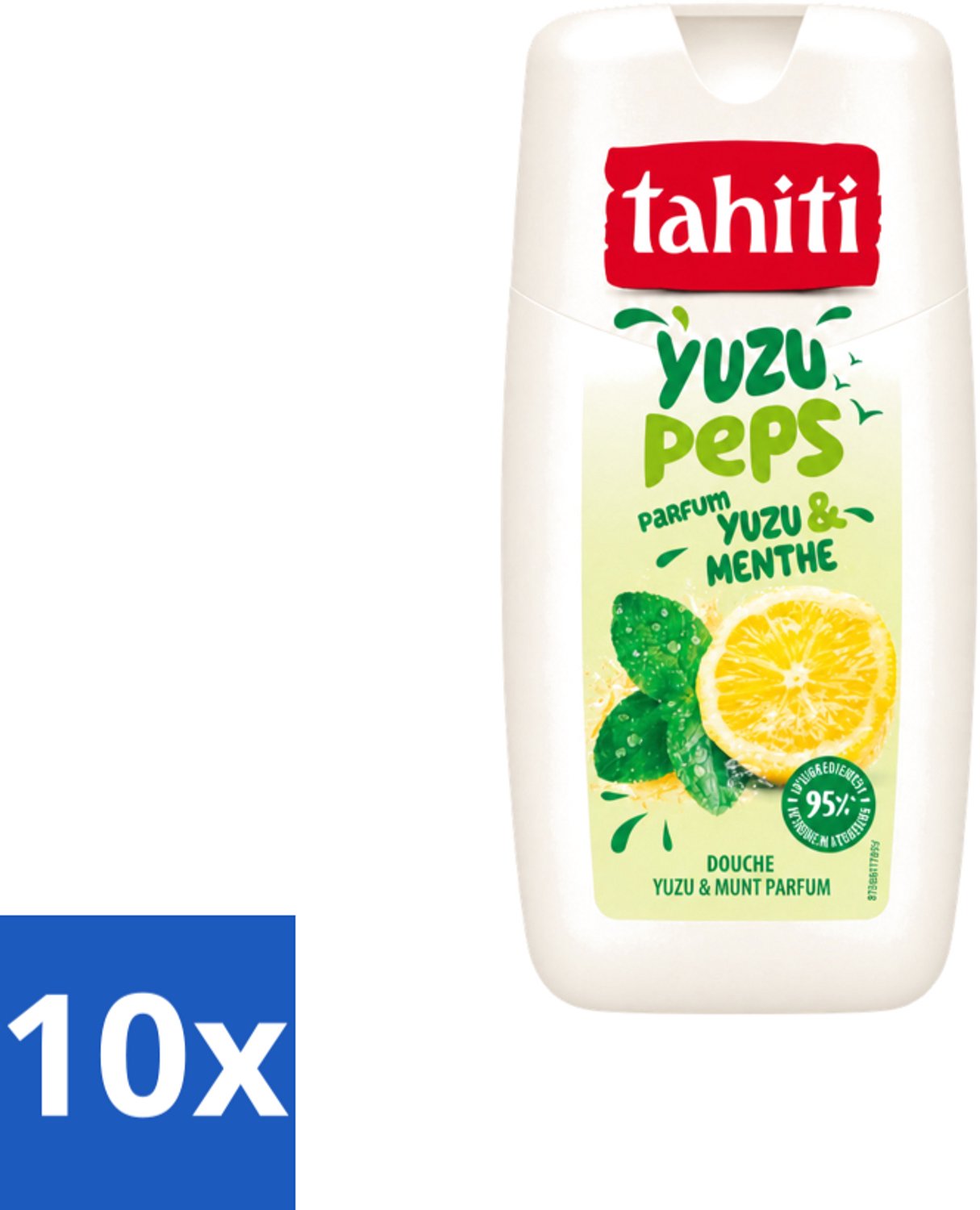 10 x Tahiti – Douchegel – Yuzu Peps Yuzu & Munt - 250 ml - Voordeelverpakking - 10 stuks