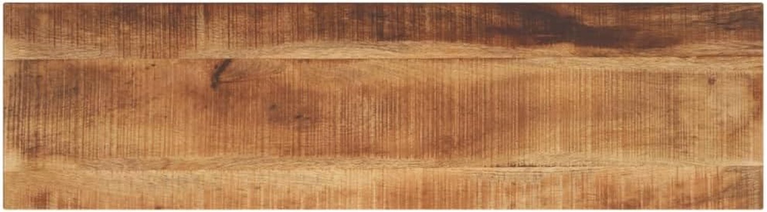 Vervangingsplaat voor tafel, houten tafelblad, eettafelblad, geschikt voor café, restaurant, hotel, eetkamer, 100 x 20 x 2,5 cm, rechthoekig, ruw massief hout, mango