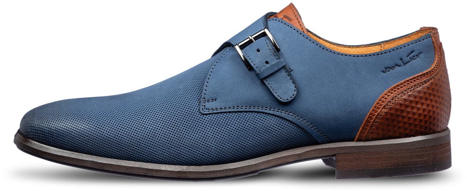VANLIER - Heren Schoenen Erasmo - Blauw - Maat 46