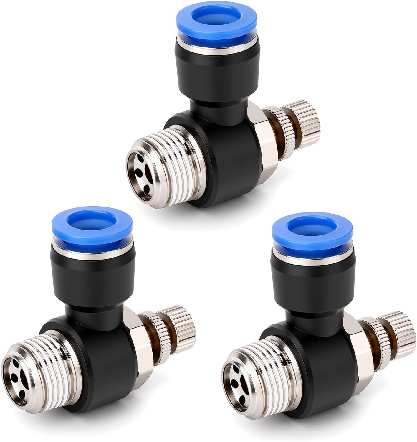 Smoorventiel 8mm x 1/4 Inch - Kunststof Messing - 3 Stuks + Teflontape - Geschikt voor 1MPa m-winkel - m-winkel