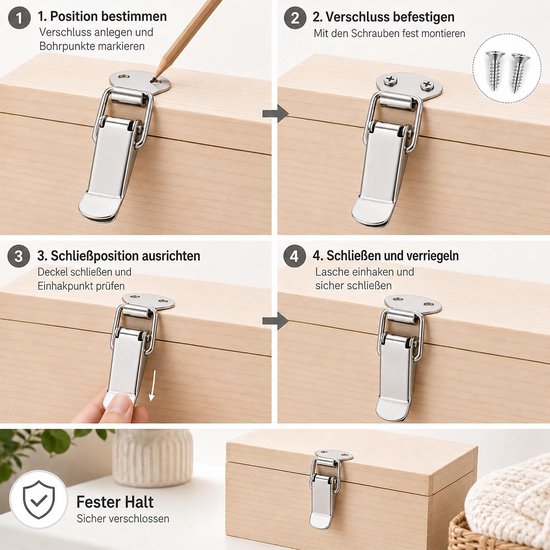 4 Kistenspanners 90 mm metaal zonder slotgat — afbeelding 5