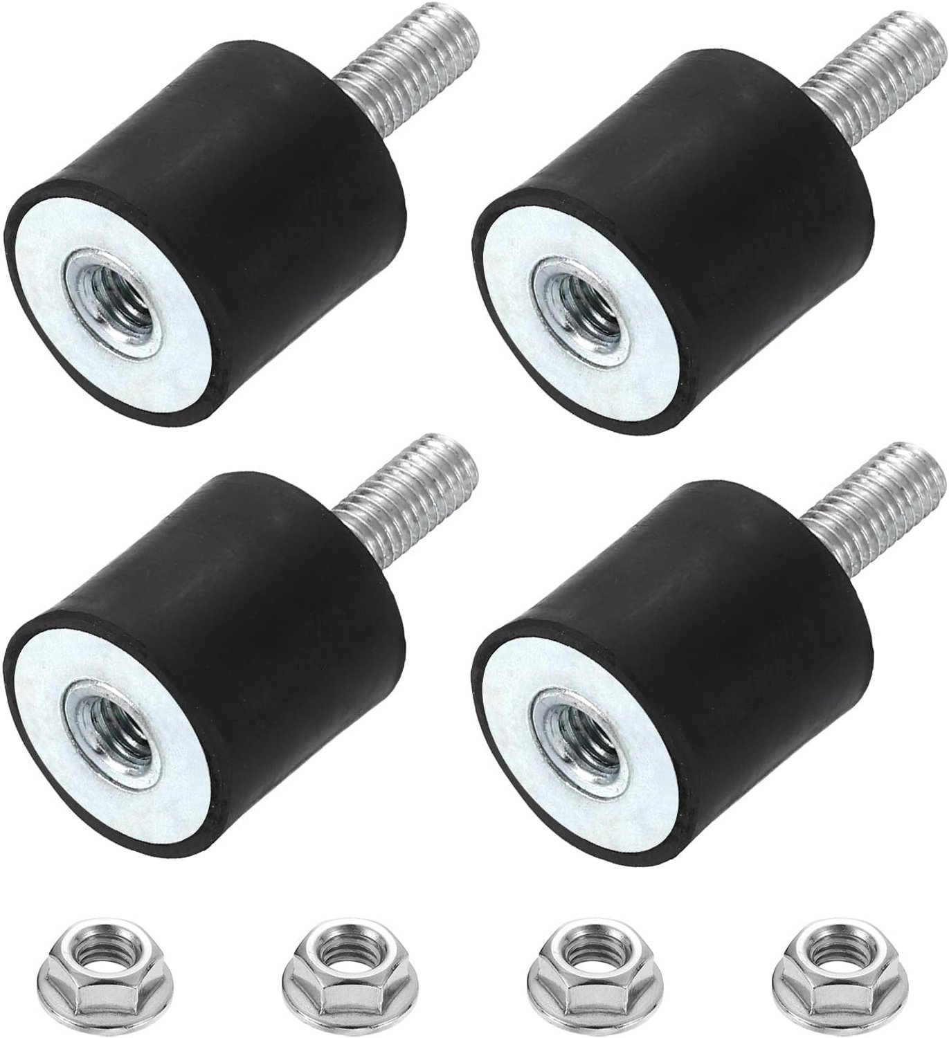 Rubberen Beugels 20x20mm - Cilindrisch - Anti-vibratie Schokdemper voor Auto en Generator - 4 Stuks m-winkel - m-winkel
