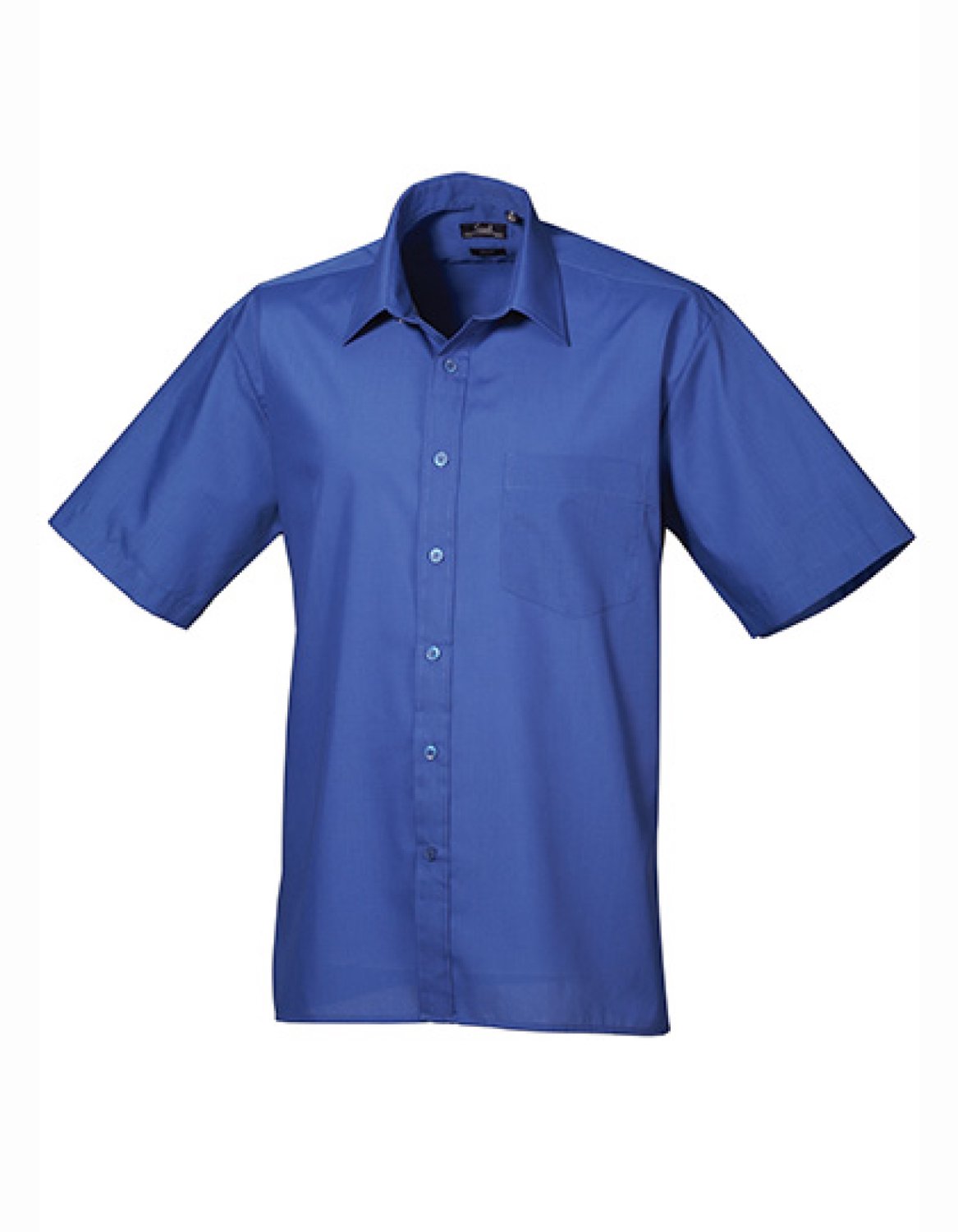 Premier Workwear - Men´s Poplin Short Sleeve Shirt - Royal (ca. Pantone 7686C) - 42 (16H)
