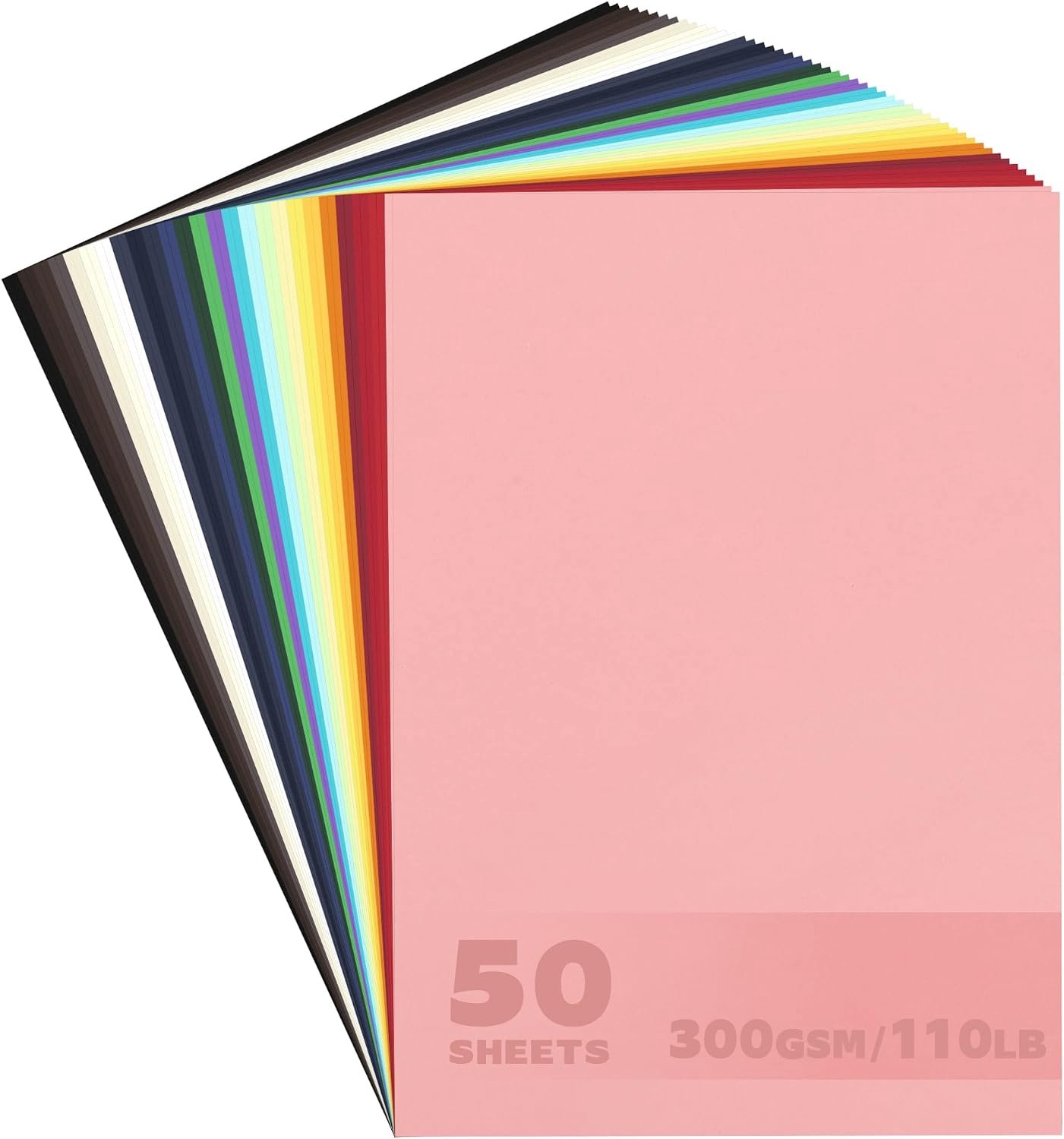 Karton 300gsm, 50 vellen, 25 kleuren