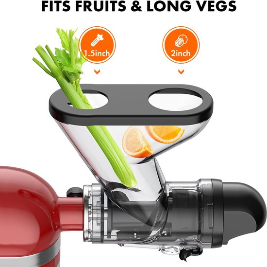 Juicer opzetstuk voor blender en sapcentrifuge, dubbele vulschacht — afbeelding 4
