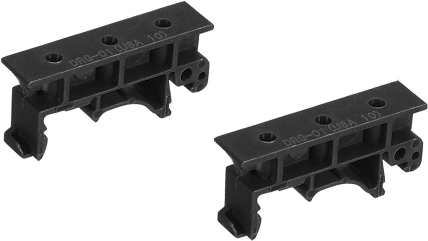 PCB DIN rail montage beugel klem 35mm - zwart - 2 set - ideaal voor doe-het-zelfprojecten - Vemera