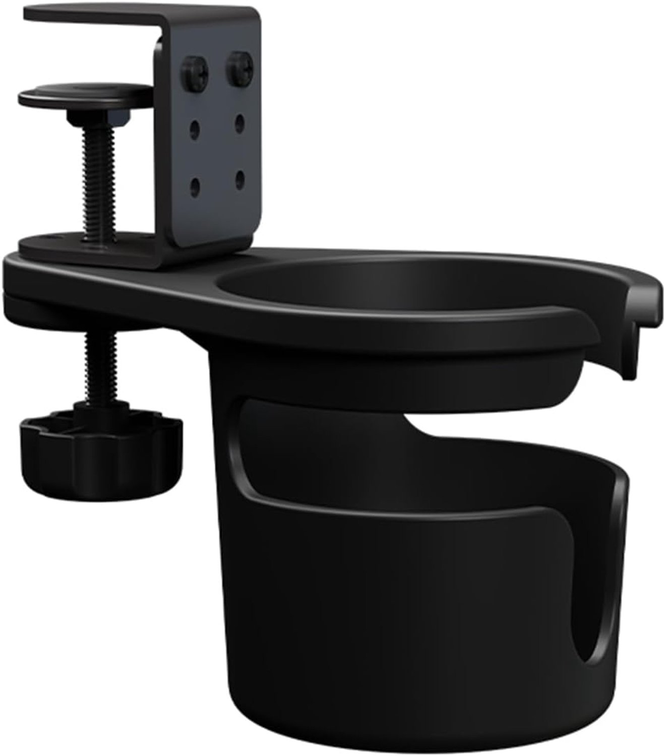 Bekerhouder voor bureau, 360° draaibare bekerhouder voor onder het tafelblad, morsbestendige houder voor waterflessen en koffiemokken – voor thuis, op kantoor en op school