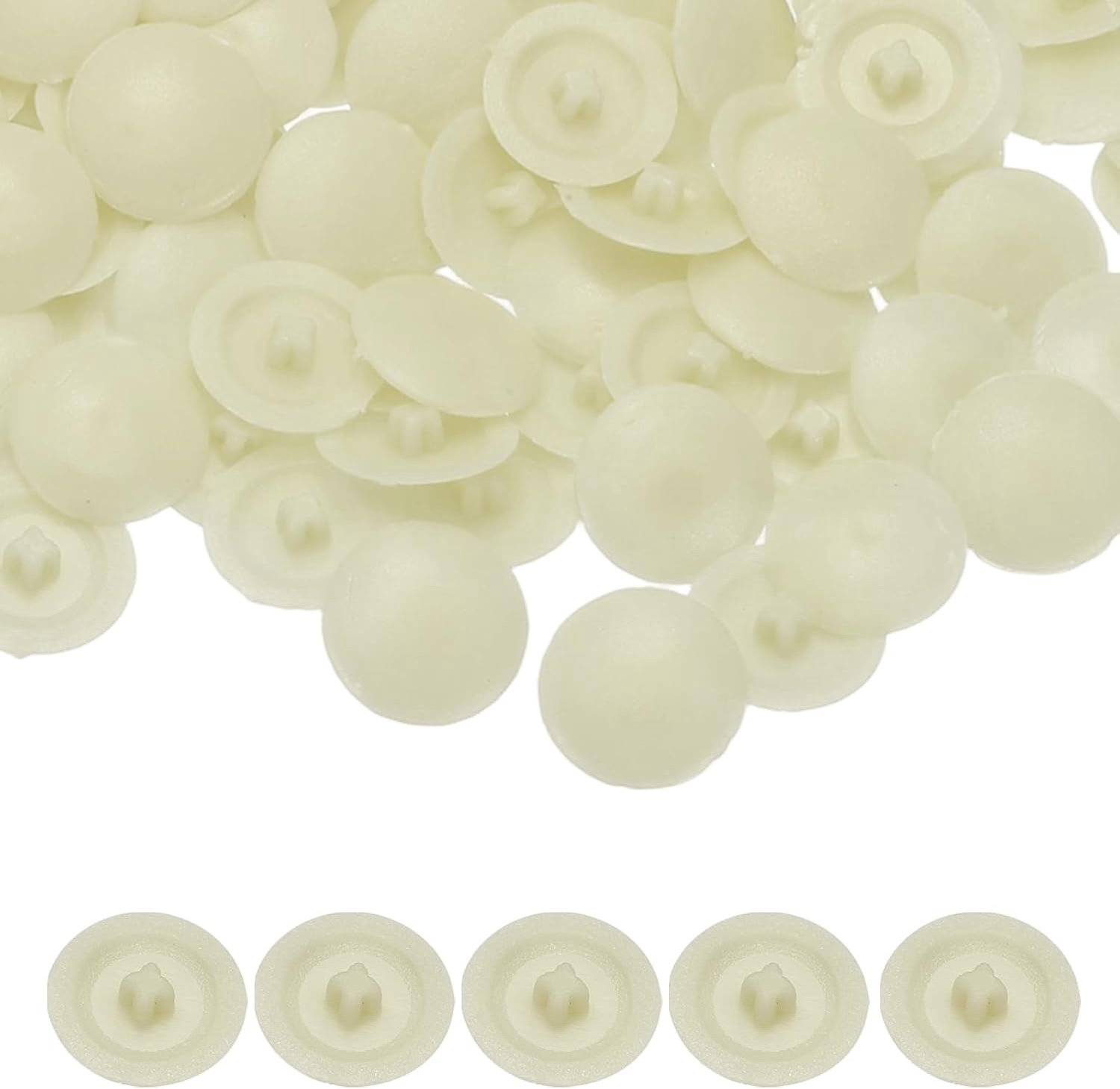 Schroefdophoezen 4 mm - plastic - stofdicht en waterdicht - voor meubelassemblage - 250 stuks - ServiceTopper