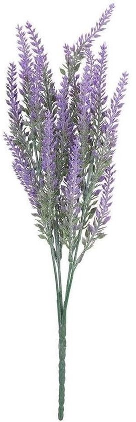 Kunstmatige lavendelbloemen - Kunstlavendel - Voor bruiloftdecoratie - Realistische plastic stengels - 25 bloemkoppen - Paars