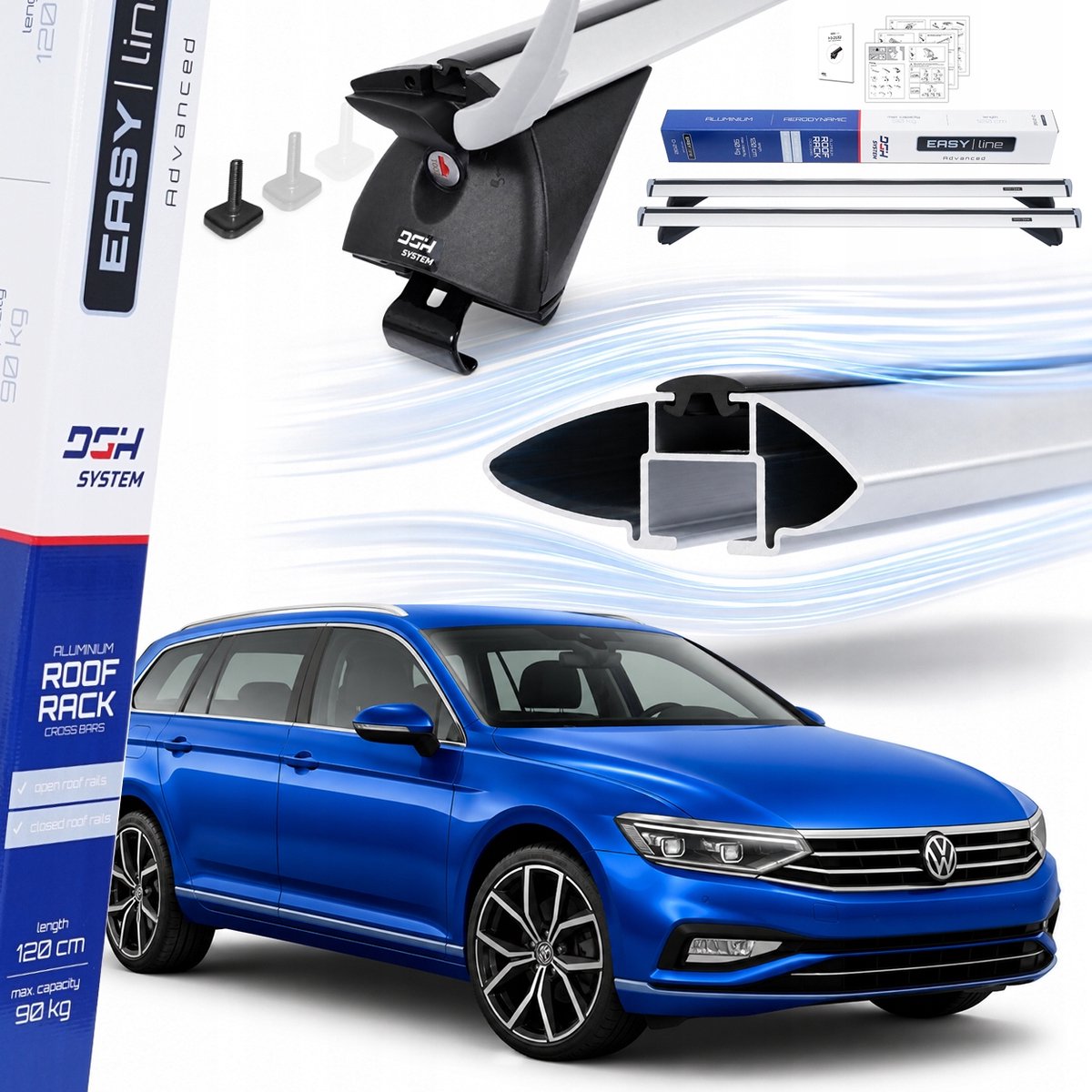 Dakdragers Volkswagen Passat B8 Variant 2015+ Aluminium
