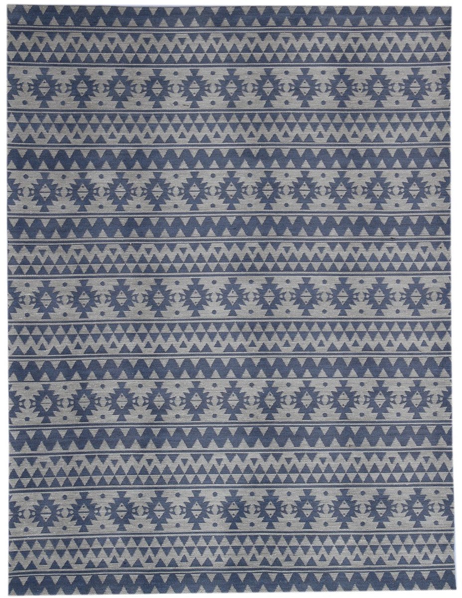 Dutch XXL Buitenkleed | Sunny | Geometrisch | Lichtblauw | 80x150 cm | Buitentapijt | Tuintapijt