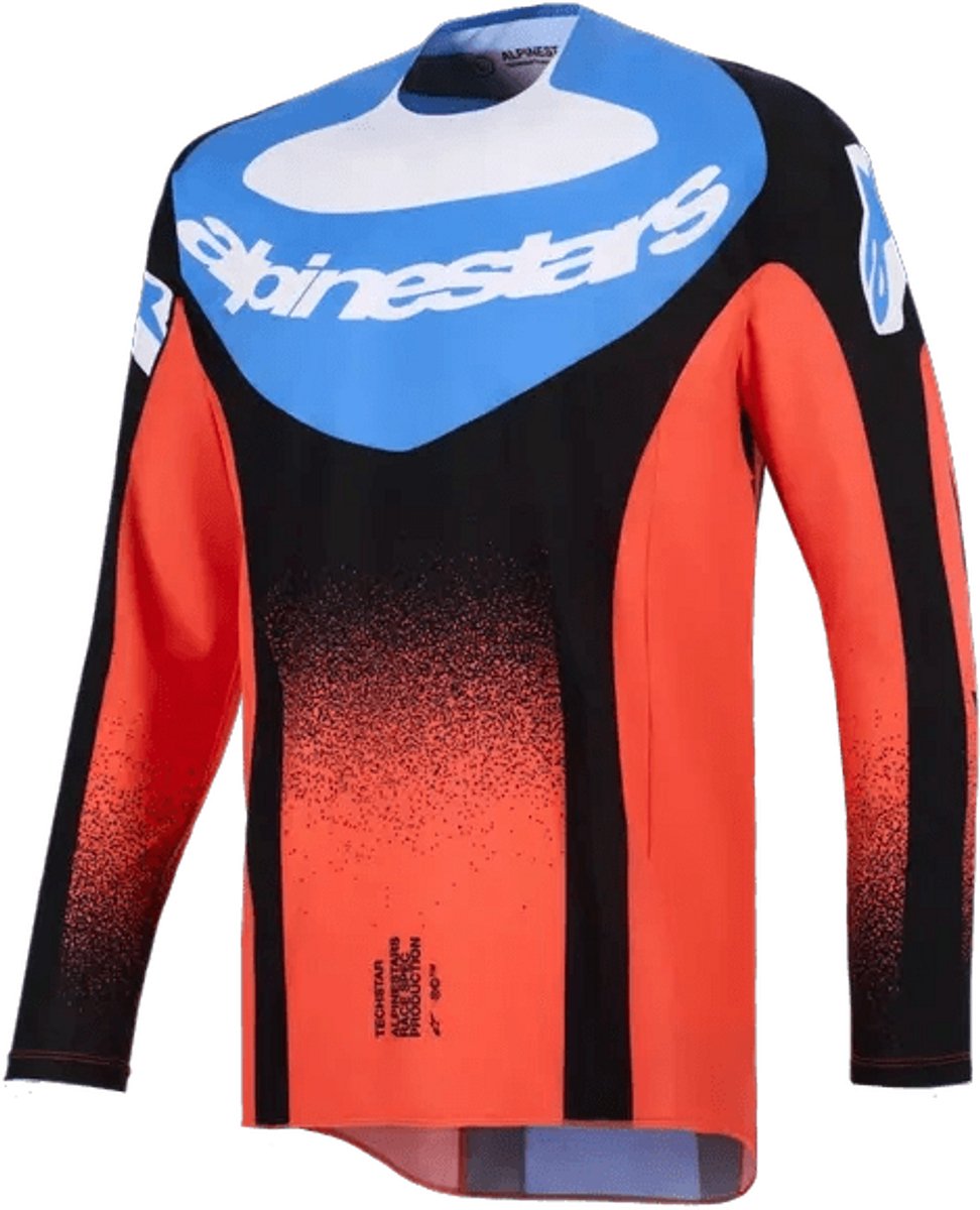Alpinestars Techstar Knif MX Jersey – Oranje / Zwart / Blauw – M