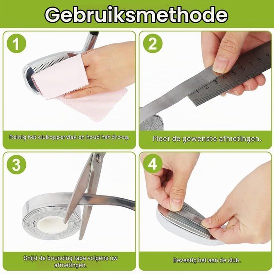 Zelfklevende Lood Tape 1.2 x 254 cm voor Golfclubs, Tennisrackets en Badminton, Vrij te Snijden, 2g Per Inch — afbeelding 2