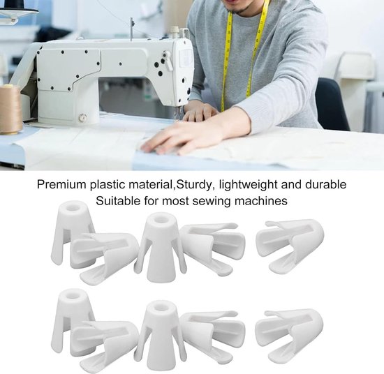 10 Stuks Witte Klauw Draad Spoelen voor Industriële Naaimachines, Kegel Houder en Naaiaccessoires voor Efficiënt Naaiwerk — afbeelding 4