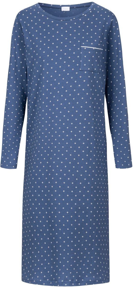 Mey Damen Nachtjapon Met Lange Mouwen Serie Polka Dreams Midnight Dust