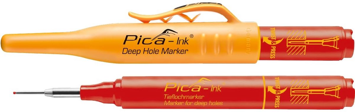 Diepe Boormarker Rood (1,5 mm) - Voor Professionele Gebruik
