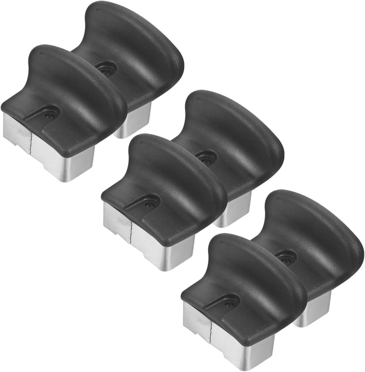 6 Stuks Delige Universele Potgreep Vervangset Ergonomische Antislip Handgrepen voor Kookpannen Afneembare Bakelieten Zijhandvatten Praktische Keukenaccessoires voor Veilig