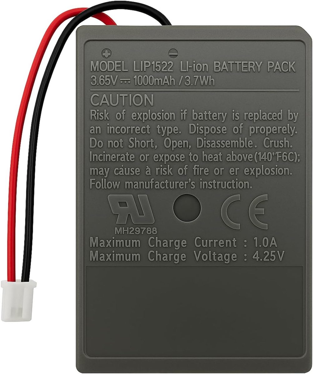 Vervangende batterij voor Sony Dualshock 4 V1 (PS4) - Capaciteit 1000mAh - Kwaliteit identiek aan LIP1522-V1