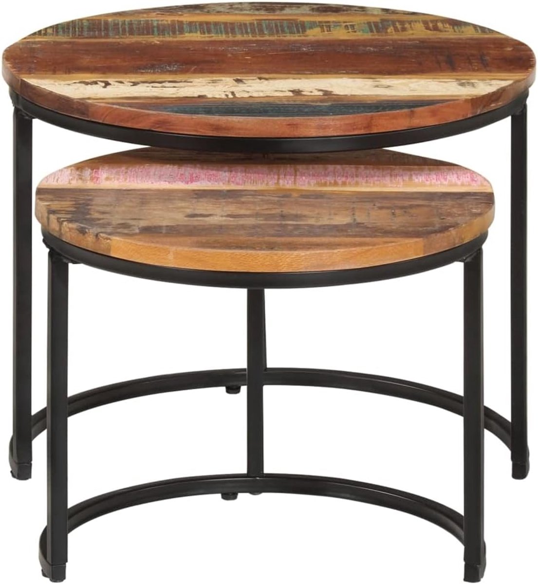 Tafel woonkamer banktafel set tafels 2 stuks. Oud hout massief voor slaapkamer, werkkamer, kantoor