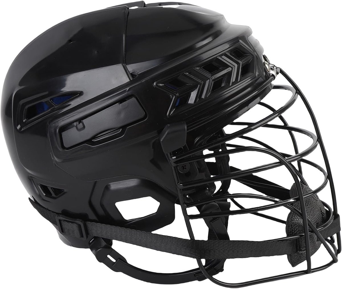 Hockeyhelm, PP Ergonomische Lichtgewicht Professionele Comfort Hockeytrainingshelm Gezichtsbescherming met Uitgebreide Dekking voor Buitensporten (S)